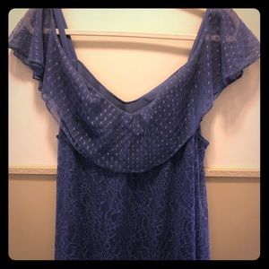 White House Black Market off the shoulder lace top